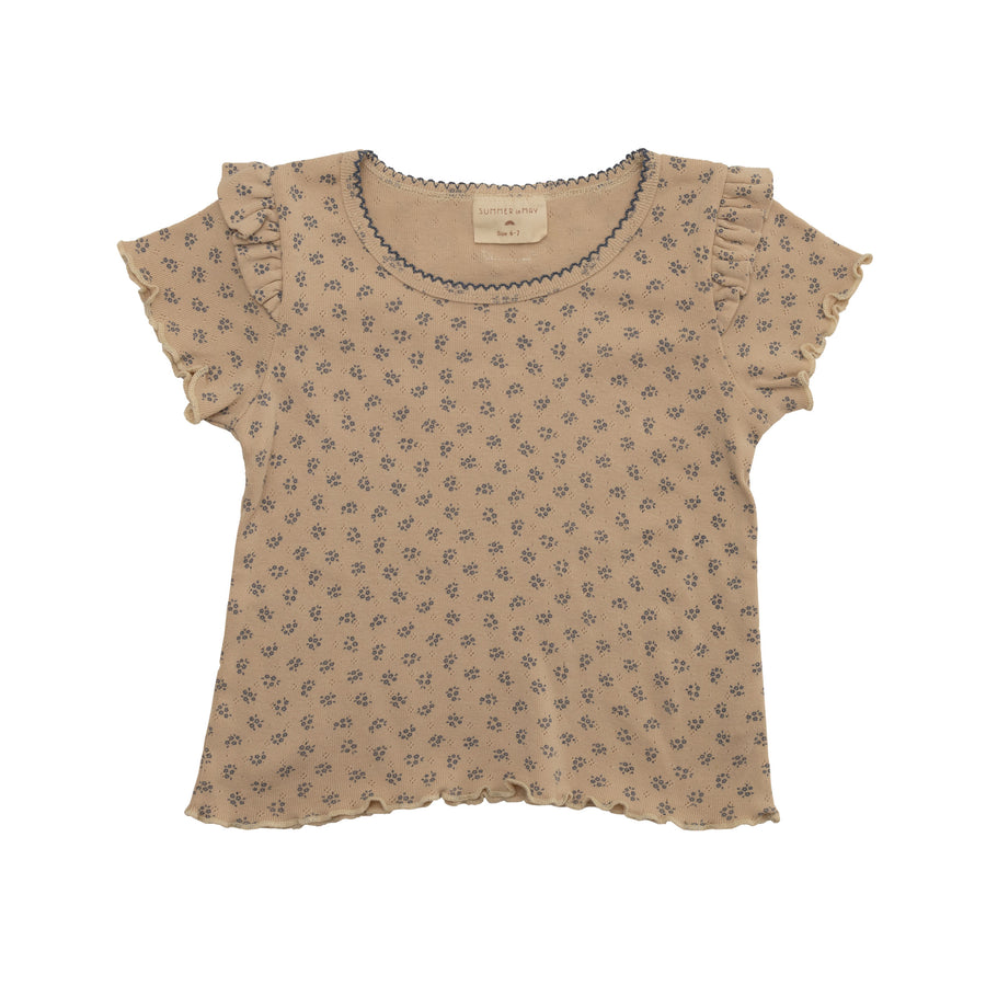 Short Sleeve Tee - Pointelle Flowers