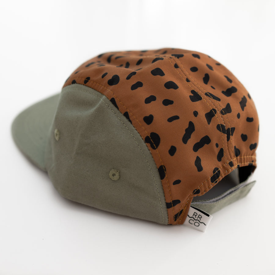 Five-Panel Hat - Green/Cheetah