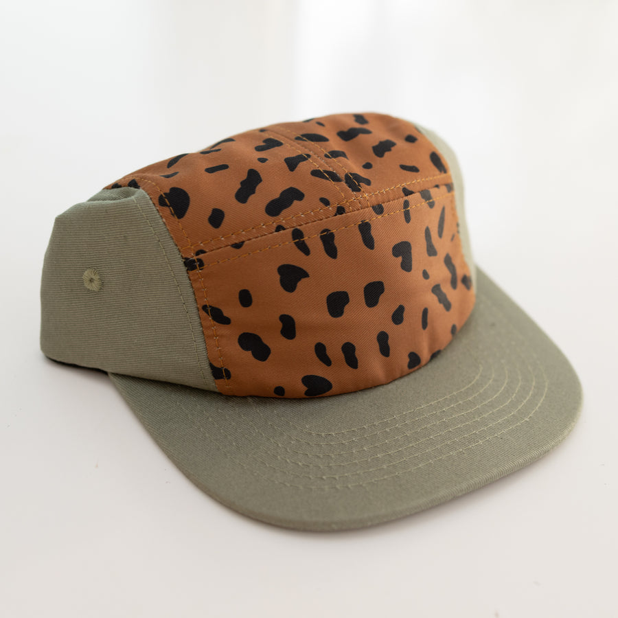 Five-Panel Hat - Green/Cheetah