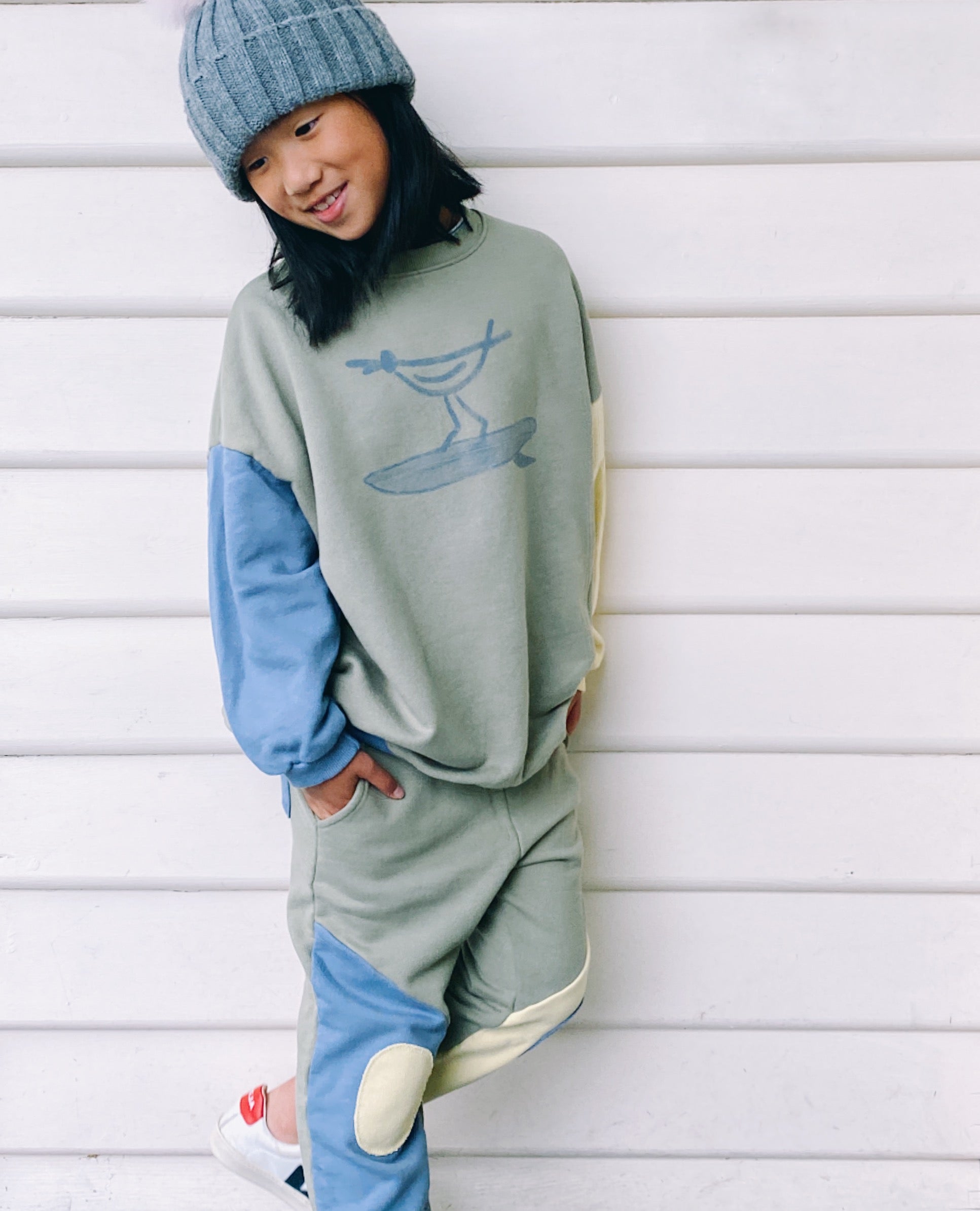 Sweat Pants Tricolor - Bird – Summer in May